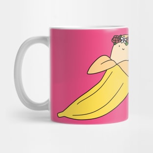 Flower Crown Banana Mug